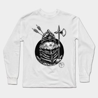 Ferret Knight - Black Outlined Version Long Sleeve T-Shirt